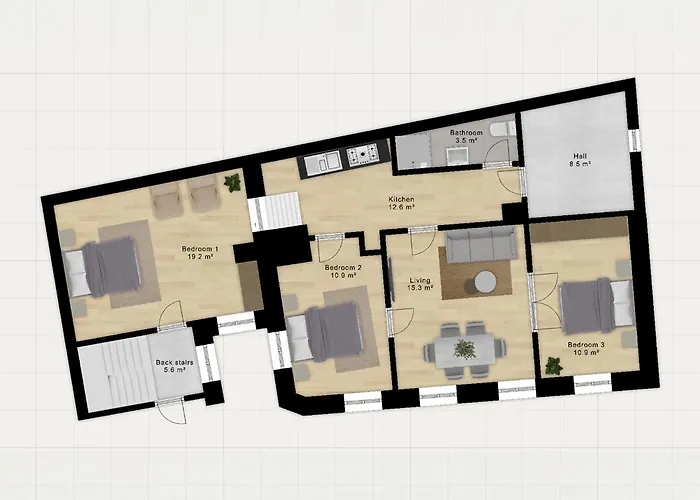 Tivoli 2 - Spacious 3 Bedroom Near Tivoli Appartement